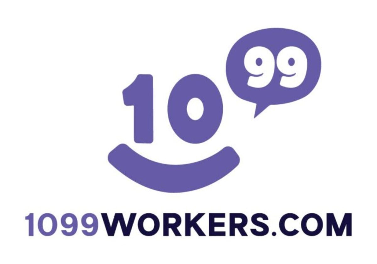 1099 Workers.com full color logo in purples with white background