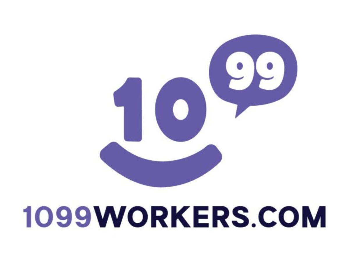 1099 Workers.com full color logo in purples with white background