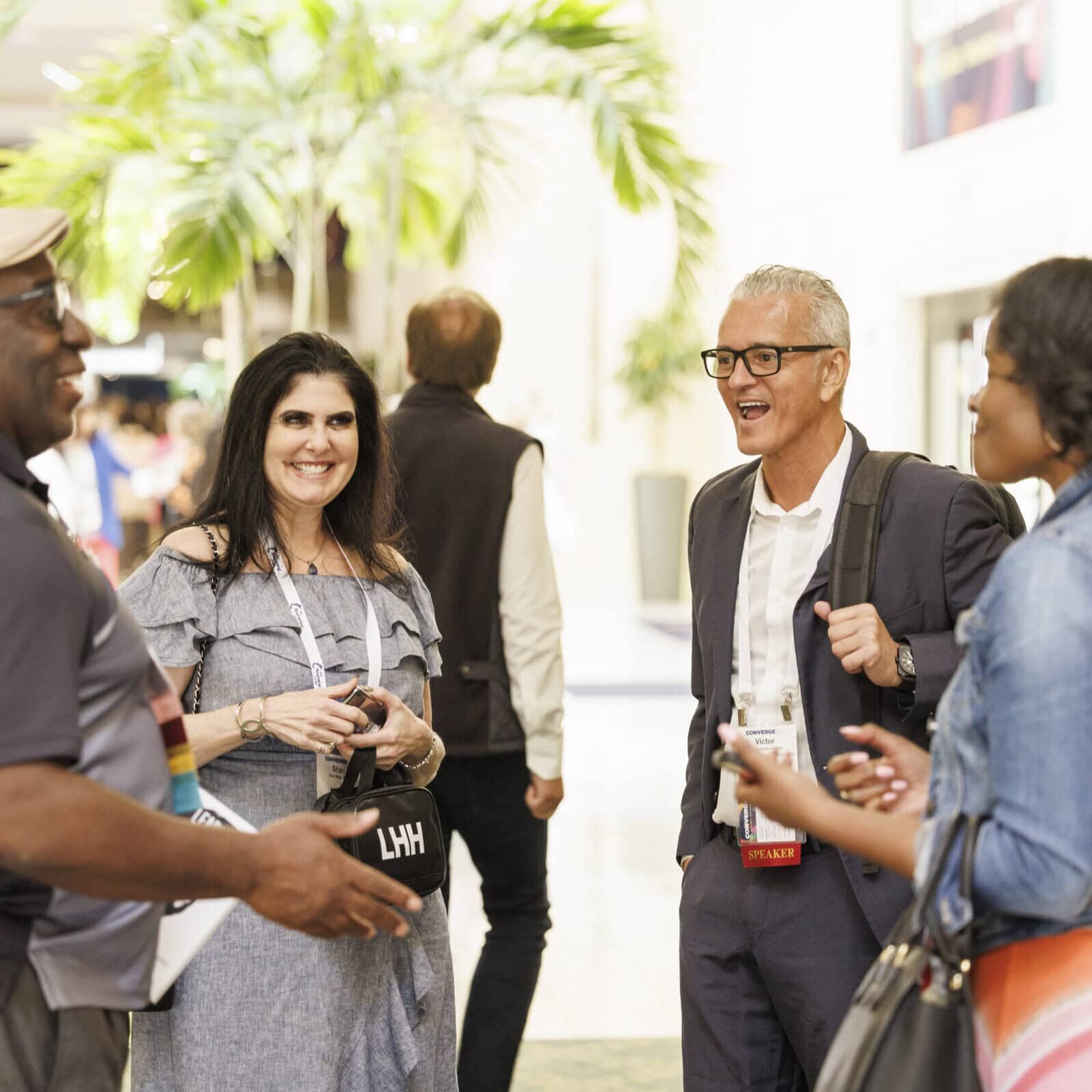ICF Converge attendees mingling at the Welcome Reception to kick off the conference.