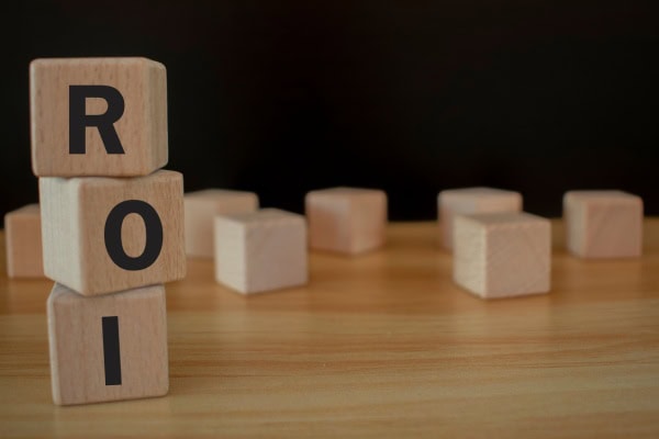 blocks stacked with the letters ROI
