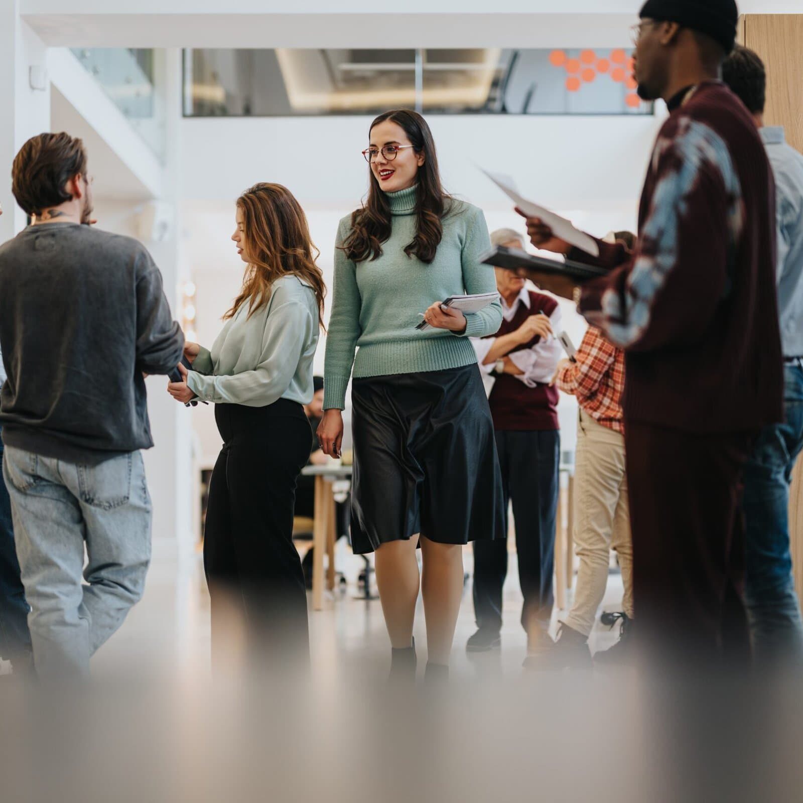 group of coaches at a networking event