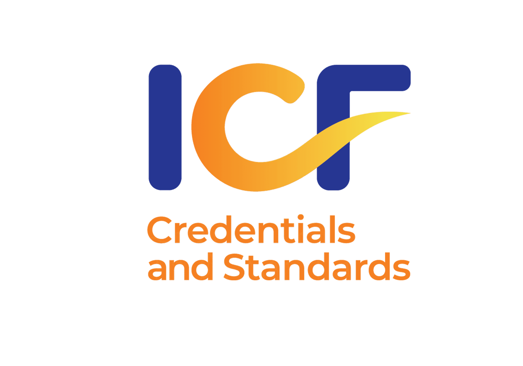 ICF Credentials and Standards full-color vertical logo