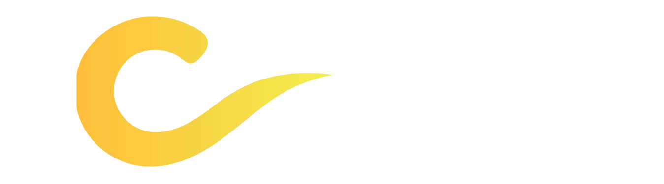 International Coaching Federation white and yellow horizontal logo